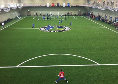 Indoor soccer turf and Leoni Complex