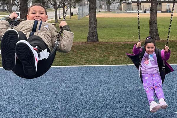 Kids playing outside during after school program at VPD.