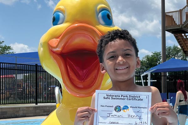 A group of city and park district officials, during the Kahl park improvements dedication ceremony